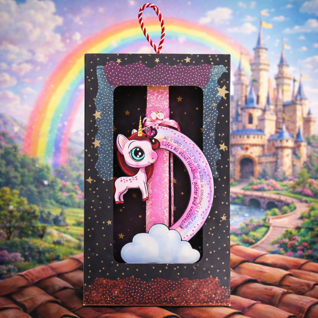 Λαμπάδα (lg) Μονόκερος rainbow - Πεταλούδα